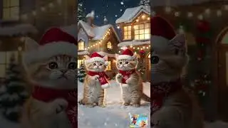 ❄️🐱 Gatinhos Fofos Dan&ccedil;ando na Neve &ndash; Natal Encantado! 🎄✨