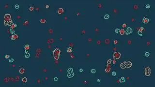 Life-like particle automata