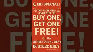 Buy One Get One Free 🤩  .  #eidshopping #eid #eidluladha #buyonegetone #sale