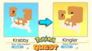 Pok&eacute;mon Quest: Krabby Evolved Into Kingler | Pokemon Krabby Evolution