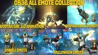 OB36 ALL NEW EMOTES & ANIMATION IN GAME REVIEW | BOOYAH DAY 3.0 ANIMATION EMOTE | DIWALI EMOTES