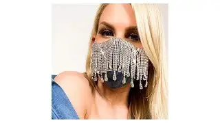 Urieo Sparkly Rhinestones Mesh Masks Black Bling Crystal Face Masks Shine Masquerade Mask Halloween