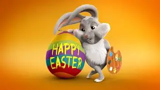 Easter eCard Animation - Bunny Artist