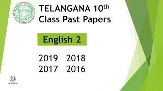 TS 10th class English Paper 2 2019, 2018, 2017, 2016 question paper #Telangana10th