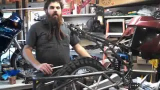 Our hitch design for our one-wheeled moto trailer