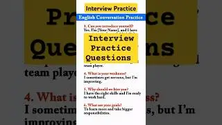 Interview Practice Questions #englishlanguage #interviewtips #interviewquestions #interviewpractice