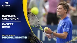 Raphael Collignon vs. Casper Ruud Highlights | 2025 US Open Round 2
