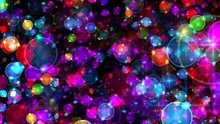 4K Screensaver | Colorful Glowing Bubbles on Black Background &ndash; Neon Ambient Visuals | 8H (No Sound)