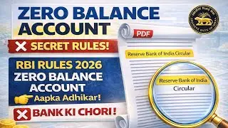 Zero Balance Account Rules | RBI Circular Proof | Bank Minimum Balance सच | BSBD Account Hindi. 