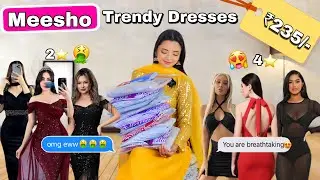 ₹235 main Trendy party Dress??🥵🤯 | Huge Meesho party wear dresses 👗 #meeshohaul #party #dress