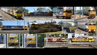 Aurizon, PN, Watco and QR Trains at Corinda, Moolabin and Graceville