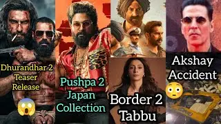 Dhurandhar 2 Teaser | Pushpa 2 Japan | Akshay Kumar Accident | Border 2 Real Hero | The Raja Shaab 