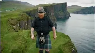 Scotsman Walking By Cliffs On History Visit To Duirinish Peninsula Isle Of Skye  Scotland