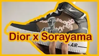 Custom Air Force1 Nike, Dior x Sorayama. Watch me painting these Nike sneakers - tutorial (2021)