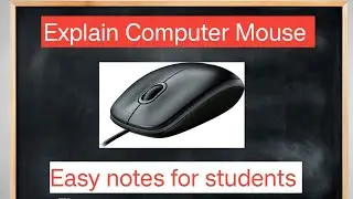 Explain Computer Mouse // Input devices