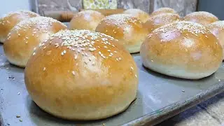 Pan de hamburguesa, receta f&aacute;cil. Pan de hamburguesa casero