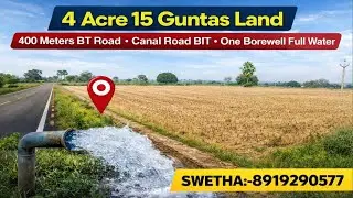 Swetha:8919290577||Canal Road BIT||4.15 Acres Agriculture land fr sale #shorts #youtube #agriculture