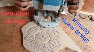 How To Make CNC Router Machine Wood Carving Flowers tutorial  Working Flower Design by jk wood