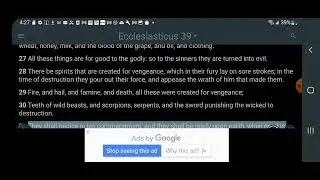 An Example of Ecclesiasticus 39:28 Part 2