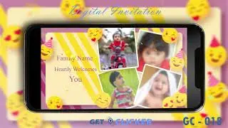 Digital Invitaion | GC - 018 | Birthday Invitation