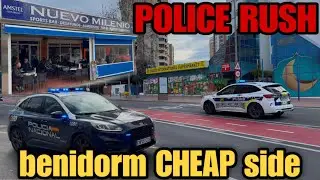 Benidorm&rsquo;s CHEAP Side - POLICE Rush, Ambulances & VERY Cheap Bars 🍻🚔