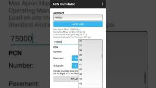 Calculate ACN value of your aircraft simply with ACN Calculator Android App