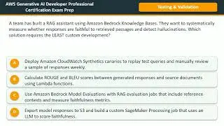 Set I &ndash; AWS GenAI Developer Professional Exam Practice Questions (AIP-C01)
