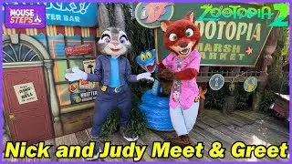 Ник Уайлд и Джуди Хоппс встречаются на премьере «Зверополиса 2» в Disneyland Resort