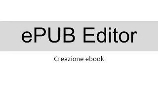 ePUB Editor - Creazione ebook