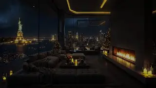 Rainy Night in New York City (No Ads)☔Window View, Cozy Bedroom & Relaxing Rain Sounds for Sleep