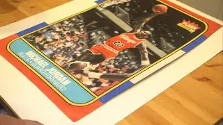 Unboxing Steph Morris print of Michael Jordan 1986 Fleer Rookie Card #57 