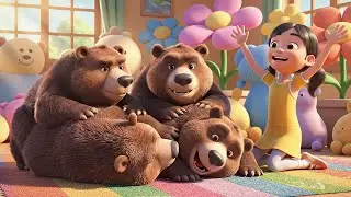 Three Little Toy Bears Hug Hug Hug | Nursery Rhymes for Kids & Baby Songs