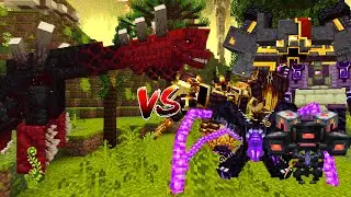 Luxtructosaurus(Alex's Caves) Vs L_Ender's Cataclysm Bosses - Minecraft Mob Battle