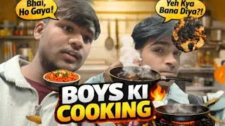 Socha tha chef banenge…  😂🔥 | Gajar ka Halwa + Roti Sabzi | Boys Cooking Challenge Gone Wrong ☠️💣