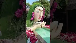 💪 Бесстрашная девочка пытается забраться на высокую статую👧
