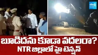Ash Illegal Transport | High Tension at Truck Terminal In Ibrahimpatnam NTR District | @SakshiTV