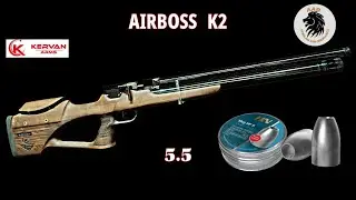 Kervan Arms Airboss K2 .22 Cal: тест на стрельбу пулями на дистанции 55 ярдов с использованием пу...