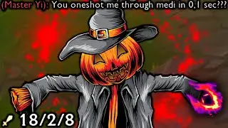 SCARY PUMKINHEAD RAGING ON THE RIFT (HORROR STORY)