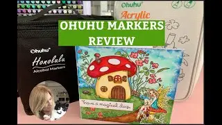 Ohuhu Alcohol & Acrylic Markers Unboxing and Review // Make a Card with me