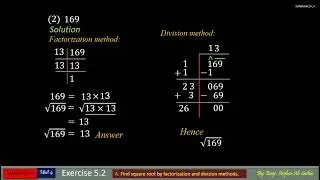 Exercise 5.2 QNo. A & B | Maths 7 | STBB | Devision Method Square Root