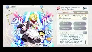 Touhou Lost Word Marisa (A7B) Voicelines (Winter's End Black Magic)
