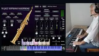 VG Soprano Saxophone Virtual Instrument and TEControl MIDI Breath and Motion Controller.
