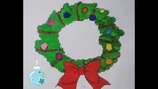 How to draw a Christmas Wreath || Step By Step | Mahreen Haider  Creations #MerryChristmas