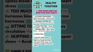 🫀 THESE HIDDEN HABITS ARE AGING YOUR HEART SILENTLY!