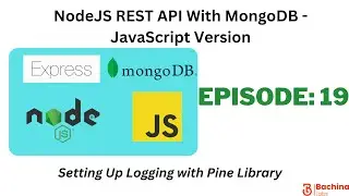 NodeJS REST API With MongoDB- JavaScript  EP19 - Logging With Pine Library | Bachina Labs EP55