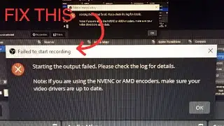 How to fix 'Failed to start recording' error in OBS