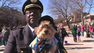 Police Chief John Hayden with his 'police' dog
