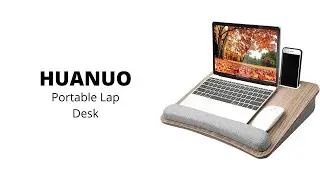 HUANUO | Lap Laptop Desk - Portable Lap Desk with Pillow Cushion, Fits up to 15.6 inch Laptop