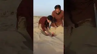 Hidden food and drink water under sand desert #camping #food #survival #lifehacks #thar #skills #fun