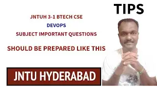 JNTUH 3-1 BTECH CSE DEVOPS SUBJECT IMPORTANT QUESTIONS  #jntuh
